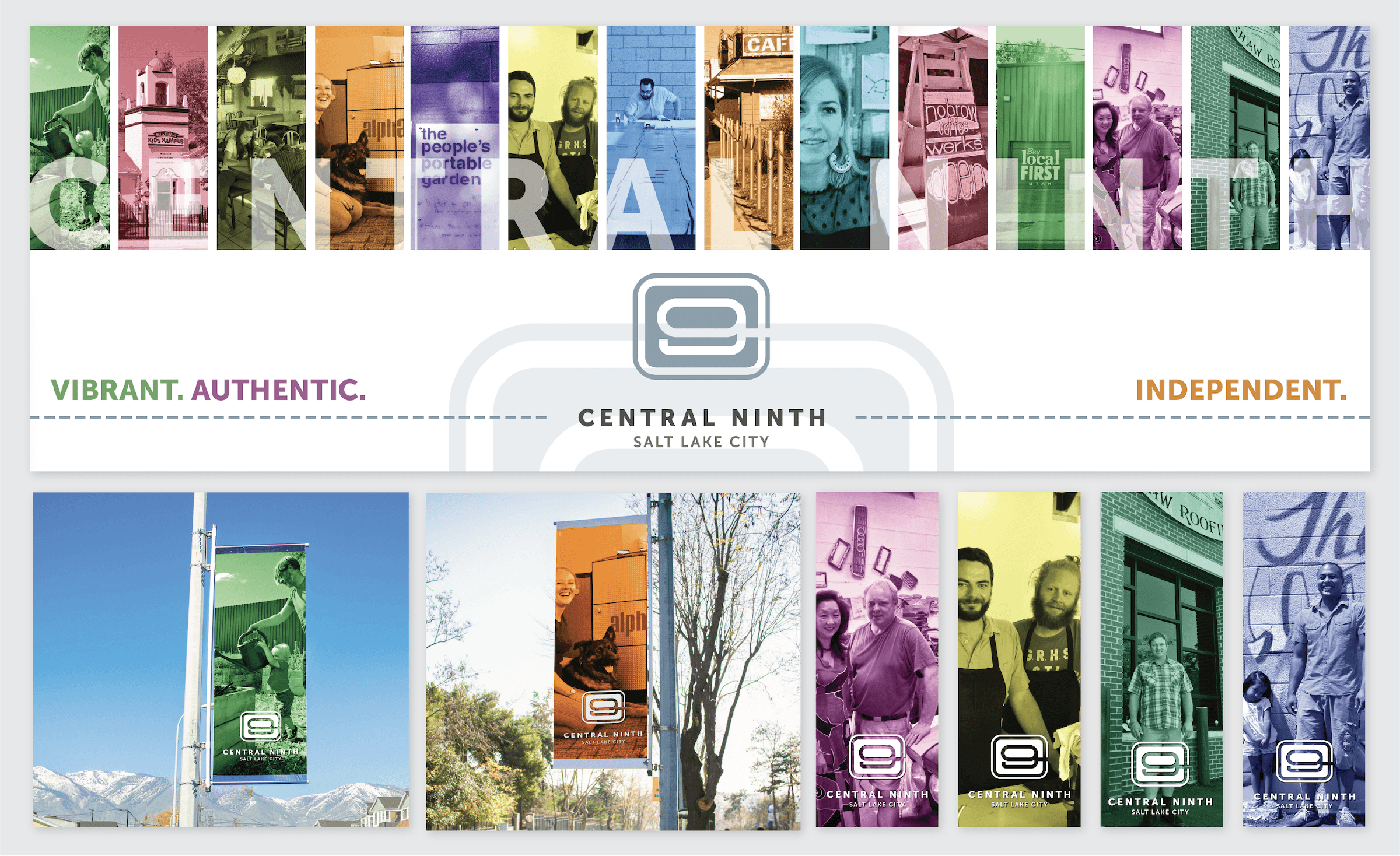 Central and 9th branding materials