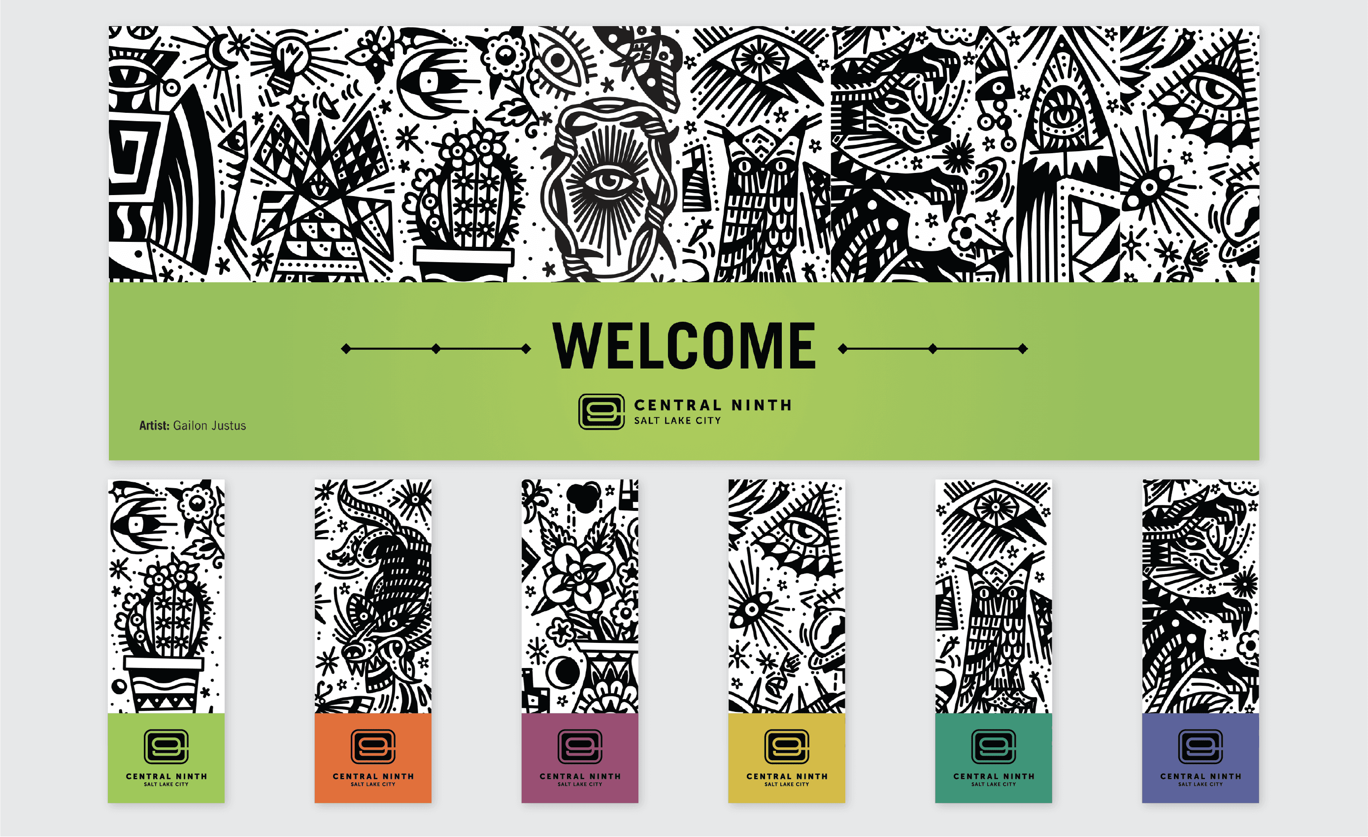Central and 9th branding materials