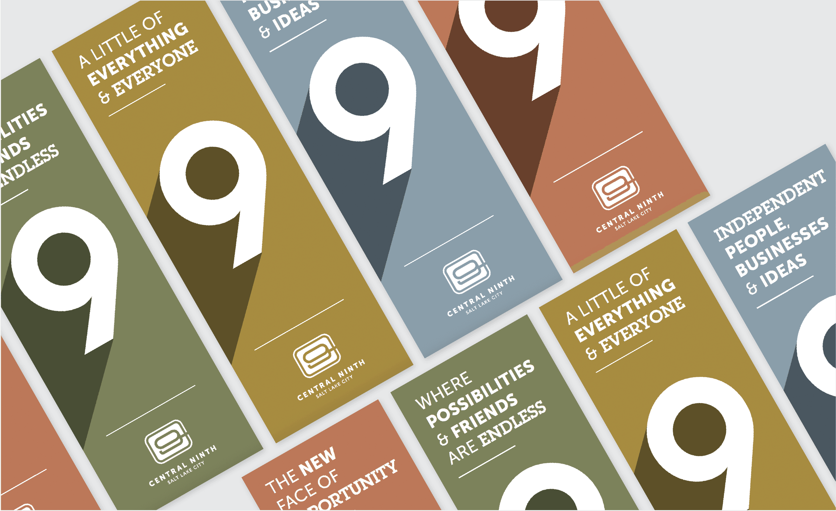 Central and 9th branding materials